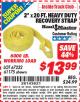Harbor Freight ITC Coupon 2" X 20 FT. HEAVY DUTY RECOVERY STRAP Lot No. 67232/61175/62760 Expired: 4/30/15 - $13.99