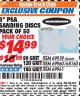 Harbor Freight ITC Coupon 6", 80 GRIT PSA SANDING DISCS PACK OF 50 Lot No. 69959 Expired: 10/31/17 - $14.99