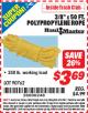 Harbor Freight ITC Coupon 3/8" x 50 FT. POLYPROPYLENE ROPE Lot No. 90762 Expired: 4/30/15 - $3.69