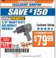 Harbor Freight ITC Coupon 3/4" HEAVY DUTY AIR IMPACT WRENCH Lot No. 60808/66984 Expired: 2/20/18 - $79.99