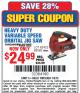 Harbor Freight Coupon HEAVY DUTY TOOL-FREE VARIABLE SPEED ORBITAL JIG SAW Lot No. 62422/69582 Expired: 7/6/15 - $24.99