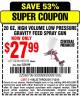 Harbor Freight Coupon 20 OZ. HVLP GRAVITY FEED AIR SPRAY GUN WITH REGULATOR Lot No. 62381/69705 Expired: 7/12/15 - $27.99