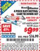 Harbor Freight ITC Coupon 4 PIECE RATCHETING/CAM TIE DOWN SET Lot No. 93109/60478/62259 Expired: 7/31/15 - $9.99