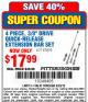Harbor Freight Coupon 4 PIECE 3/8" DRIVE QUICK-RELEASE EXTENSION BAR SET Lot No. 67976 Expired: 6/29/15 - $17.99