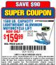 Harbor Freight Coupon 1500 LB. CAPACITY LIGHTWEIGHT ALUMINUM MOTORCYCLE LIFT Lot No. 63397 Expired: 4/20/15 - $159.99