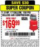 Harbor Freight Coupon 1.8 HP, 17 GALLON, 150 PSI OILLESS AIR COMPRESSOR Lot No. 69666/68066 Expired: 6/21/15 - $169.99