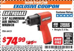 Harbor Freight ITC Coupon 3/8" PROFESSIONAL AIR IMPACT WRENCH Lot No. 68425 Expired: 5/31/18 - $74.99