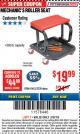 Harbor Freight ITC Coupon MECHANIC'S ROLLER SEAT Lot No. 3338/61653 Expired: 3/8/18 - $19.99