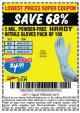 Harbor Freight Coupon POWDER-FREE NITRILE GLOVES PACK OF 100 Lot No. 68496/61363/97581/68497/61360/68498/61359 Expired: 1/2/17 - $4.99