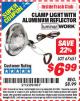Harbor Freight ITC Coupon CLAMP LIGHT WITH ALUMINUM REFLECTOR Lot No. 67651 Expired: 5/31/15 - $6.99