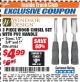 Harbor Freight ITC Coupon 3 PIECE WOOD CHISEL SET Lot No. 69544 Expired: 3/31/18 - $4.99