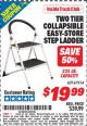 Harbor Freight ITC Coupon TWO TIER EASY-STORE STEP LADDER Lot No. 67514 Expired: 8/31/15 - $19.99