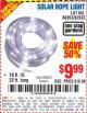 Harbor Freight Coupon SOLAR ROPE LIGHT Lot No. 69297, 56883 Expired: 7/22/15 - $9.99