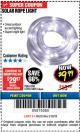 Harbor Freight Coupon SOLAR ROPE LIGHT Lot No. 69297, 56883 Expired: 3/18/18 - $9.99