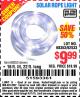 Harbor Freight Coupon SOLAR ROPE LIGHT Lot No. 69297, 56883 Expired: 4/11/15 - $9.99