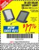 Harbor Freight Coupon 36 LED SOLAR SECURITY LIGHT Lot No. 69644/60498/69890 Expired: 8/31/15 - $17.76