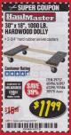 Harbor Freight Coupon HARDWOOD MOVER'S DOLLY Lot No. 61897/39757/38970/60496/62398/92486 Expired: 3/31/18 - $11.99