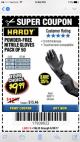 Harbor Freight Coupon POWDER-FREE HEAVY DUTY NITRILE GLOVES PACK OF 50 Lot No. 68504/61775/68505/61773/68506/61774 Expired: 6/30/17 - $9.99