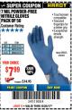 Harbor Freight Coupon POWDER-FREE HEAVY DUTY NITRILE GLOVES PACK OF 50 Lot No. 68504/61775/68505/61773/68506/61774 Expired: 8/20/17 - $7.99