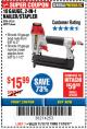 Harbor Freight Coupon 18 GAUGE 2-IN-1 NAILER/STAPLER Lot No. 68019/61661/63156 Expired: 11/19/17 - $15.99