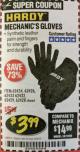 Harbor Freight Coupon MECHANIC'S GLOVES Lot No. 62434/62426/62433/62432/62429/64178/64179/62428 Expired: 2/28/18 - $3.99
