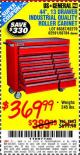 Harbor Freight Coupon 44", 13 DRAWER INDUSTRIAL QUALITY ROLLER CABINET Lot No. 62270/62744/68784/69387/63271 Expired: 10/7/15 - $369.99