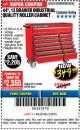 Harbor Freight Coupon 44", 13 DRAWER INDUSTRIAL QUALITY ROLLER CABINET Lot No. 62270/62744/68784/69387/63271 Expired: 3/18/18 - $349.99