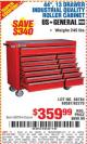 Harbor Freight Coupon 44", 13 DRAWER INDUSTRIAL QUALITY ROLLER CABINET Lot No. 62270/62744/68784/69387/63271 Expired: 7/15/15 - $359.99